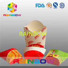 Folding Paper Box Packaging For French Fries Packaging, Take Away Fast Food Paper Box