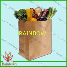 Brown Kraft Custom Paper Bags Recyclable Durable For Fruit