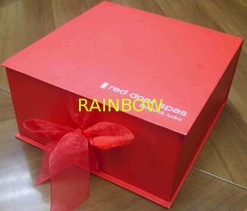 Top Grade Folding Cardboard Paper Box Red Square For Gift Packaging