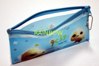 Eco-friendly Plastic Pouches Packaging , Customized Logo Artwork Pencil Packaging
