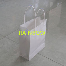 Recyclable White Custom Paper Bags 150 Gram Kraft Paper Offset Printing