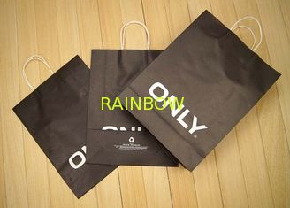 Plain Color Custom Paper Bags Matte Black Packaging Kraft Paper
