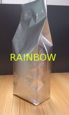 Recycled Aluminum Plastic Pouches Packaging , Silver Plant Seed Packaging Bag