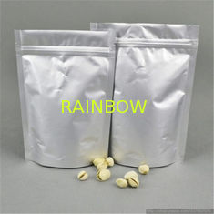 Zipper Aluminum Foil Pouch , Clear Window Walnut / Snack Packaging Bags