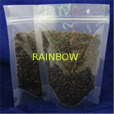 Walnut / Snack / Rice Plastic Pouch Packaging Tranaparent With Zipper