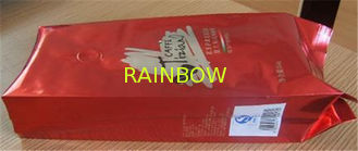 Coffee Red Plastic Pouches Packaging Food Grade With Bottom