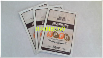 Stand Up Plastic Pouches Packaging Zip For 250 Gram Roasted Coffee Bean