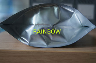 Glossy Plain Silver Stand UP Foil Pouch Packaging k for Food Packaging