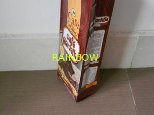 Aluminum Coffee Bean Packaging Bag Matte Finish Brown Foil Pouch