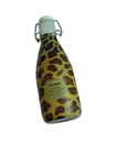 PET Brown Leopard Printed Shrink Sleeve Labels for Baby Drink Bottles