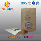 Stand Up Customized Paper Bags For Food Packaging With Front Window