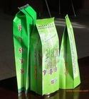 Moisture Proof Side Gusset Tea Bags Packaging With Tear Notch , Green