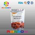 Aluminum Foil Pouch Packaging Sthand Up With Zipper For Seafood