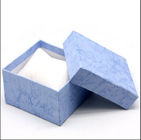 Luxury Customized Handmade Gift Paper Box Packaging , Blue Foldable Paper Jewel Case ​  ​​