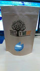 Logo Printed Grip Seal Bags / Kraft Paper Bag For Baking Blend With Window And k