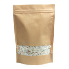 Food Storage Snach Bag Packaging Zipper Paper Bag For Pepitas / Pine Nut Packaging
