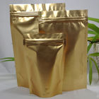 8 Cm X 13cm Double Face Gold Aluminum Foil Stand Up Zip Lock Pouch Packaging