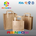 Customized Size No Printing Brown Kraft Paper Bag Shopping Bags With Handle