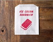 Customized Printing Peanut / Ice Cream Sandwich Packaging Food Paper Bag