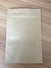 Customized Paper Bags Flat Kraft Paper Lined Foil Three Side Seal Top Zip Lock Bags