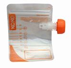 Clear Stand Up Yellow Spout Pouch Packaging Reusable Liquid Packaging Bag