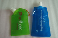 Green Blue Flexible Bag For Liquid / Plastic Bag For Liquid With Print Logo