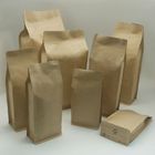 Stand Up Kraft Paper Bag Customized Paper Bags With Foil / Zipper
