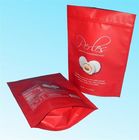 Reusable Laminated Aluminum Foil Stand Up Mylar Pouches In Red