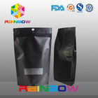 Black 70g 100g 250g 500g Plastic Pouches Packaging Stand Up Coffee Bean Bag With Valve