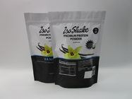 Black matt aluminum foil food bag , stand up coffee bean packaging