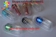 capsule shaped container sex pill bottle container Pills Shape Bottle With Metal Cap plastic pill bottles