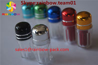 custom made octagon shape pills bottle with round cap blue green gold green black silver red