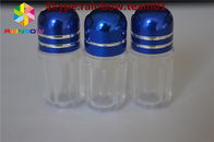 Plastic container capsule sex pill bottle with metal cap wholesale pill bottles capsule shape container