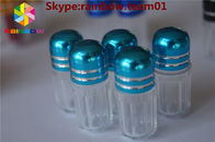 Plastic container capsule sex pill bottle with metal cap wholesale pill bottles capsule shape container
