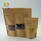 Eco - Friendly Printed Paper Stand Up Pouches With Clear Window And Zipper
