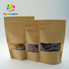 Logo Kraft Paper Tea Bags Packaging , Zip Lock Stand Up Bags And Pouches