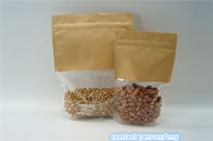 Kraft Paper Resealable k Stand Up Pouches / Food Packaging Pouches