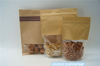 Kraft Paper Resealable k Stand Up Pouches / Food Packaging Pouches
