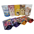 Food Packaging With Zipper Edible 250g Coffee Bar Wrapper Resealable Stand Up Pouch