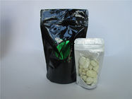 Stand Up Customized Canabis Bags With Clear Window / Gummy Zipper Sachet Tear Notch