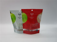 Stand Up Customized Canabis Bags With Clear Window / Gummy Zipper Sachet Tear Notch