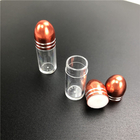 Pill Bottle Clear Small Capsule Bullet Shape Containers With Metal Cap For Rhino Pill