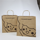 Environmental Friendly Custom Paper Square BottomKraft Paper Bag Custom Printing Biodegradable Shopping Bag