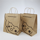 Environmental Friendly Custom Paper Square BottomKraft Paper Bag Custom Printing Biodegradable Shopping Bag