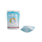 Laminated Plastic Alumimum Foil Pouch Packaging k White Blue Shinny