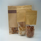 Clear Front Customized Paper Bags Zip Lock Three Side Seal Packaging Bag For Candy Nuts