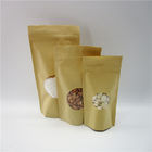 Oval Shaped Customized Paper Bags / Rice Protein Powder Packaging Pouch