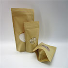 Oval Shaped Customized Paper Bags / Rice Protein Powder Packaging Pouch