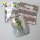 Three Side Sealed Cosmetic Packaging Bag Laster Film Material Glossy Varnish Surface