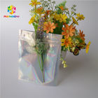 Three Side Sealed Cosmetic Packaging Bag Laster Film Material Glossy Varnish Surface
